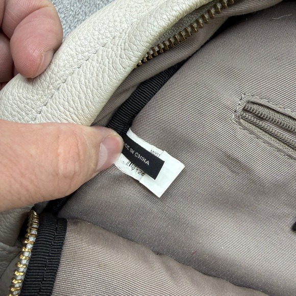 Marc Jacobs Womens Backpack Off-White Pebbled Leather Varsity Luxury Streetwear main image 9